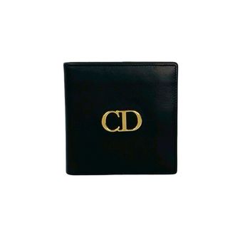 Dior Black Leather Wallet (Bi-Fold) (Pre-Owned)