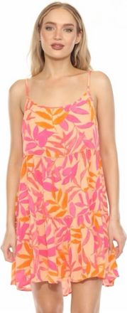 PJ Salvage Tropical Punch Lounge Mini Dress In Orange Crush
