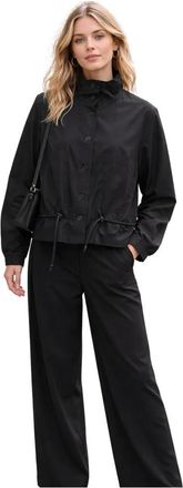 SoAllure Giubbino a borber in cotone con cullisse sotto - Dames - Zomerjassen - Zwart - XL - Katoen - Jassen