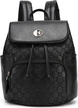 Elle Compass 10L Vegan Leather Monogram Mini Backpack in Black at Nordstrom