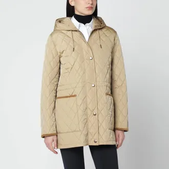 Burberry Beige quilted nylon coat
