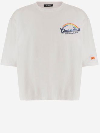 Willy Chavarria katoenen T-shirt met regenboogprint