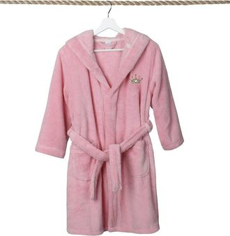 Linum Home Textiles Kids Super Plush Double Brushed Hooded Bathrobe