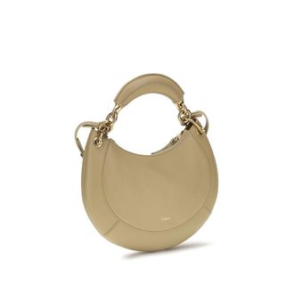Chlo&eacute; Womens Beige Calf Leather Bos Taurus Shoulder Bag