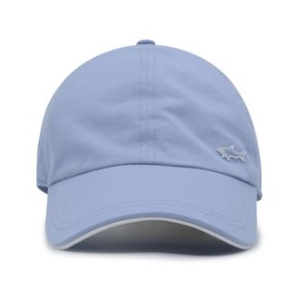 Paul & Shark Shark Badge Light Cotton Baseball Cap - male - Paul & Shark - Hats & Caps - Blue - 59 CM - Accessories