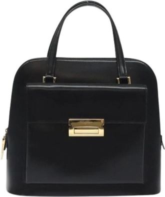 Ferragamo Pre-owned Handbags, female, Black, Size: ONE SIZE Pre-owned Leather Handbag