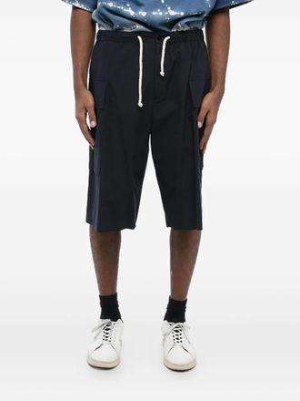 Jil Sander drawstring cargo shorts - men - Cotton - 46 - Black
