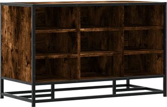 vidaXL Vidaxl - Scarpiera In Rovere Fumo 84x40x53,5 Cm In Truciolato E Metallo