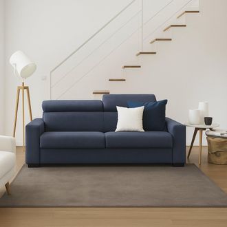 Dmora Talamo Italia - Sof&aacute; Fijo Micaela, Gran Sof&aacute; De 2 Plazas, 100% Made In Italy, Sof&aacute; Sala De Estar, En Tela Acolchada, Con Reposacabezas Ajustables Y Re