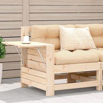 vidaXL Sof&aacute; De Jard&iacute;n Con Reposabrazos Y Coj&iacute;n Madera Maciza De Pino Vidaxl