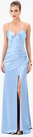 Bariano Josz Corset Maxi in Icy Blue at Nordstrom, Size 10