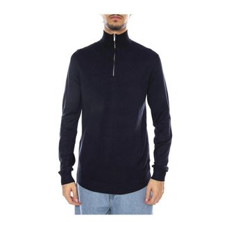 Only & Sons Zip Turtleneck - Heren - Coltruien - Blauw - M - Polyester - Truien & Vesten