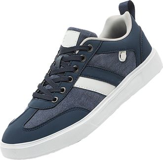 Generic Skate Shoes Men, Mens Low Top Trainers Classic Retro Style Canvas Shoes with Thick Sole Casual Non Slip Low Top Sneaker Stylish Versatile Daily Footwe