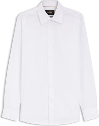BOSS Wrinkle-resistant slim-fit shirt in Italian-made cotton