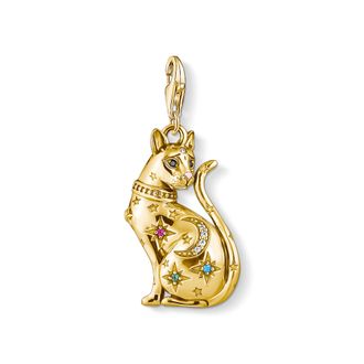 Thomas Sabo Thomas Sabo Charm-Anh&auml;nger Katze Sternenbild gold mehrfarbig 1838-471-7