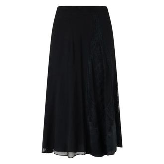Alberta Ferretti Rokken, Dames, Zwart, S, Midi Rok