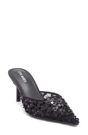 Steve Madden Alexi Mule in Black Sequin at Nordstrom Rack, Size 6.5