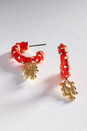 BaubleBar MLB Enamel Hoop Earrings