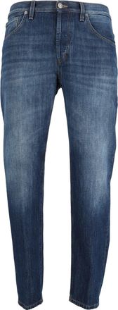 Dondup Medium Blue Denim Jeans With Classic Five-Pocket Design