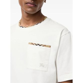 Burberry Check T-Shirt - White