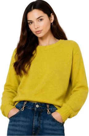 Kocca Truien & Vesten, Dames, Groen, XL, Pailletten, Mohair-Blend Trui