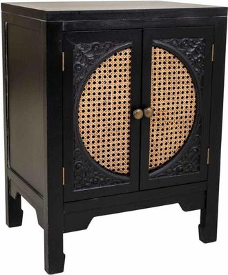 Wanderlust Deco Mesita De Madera Negro 50x36x65