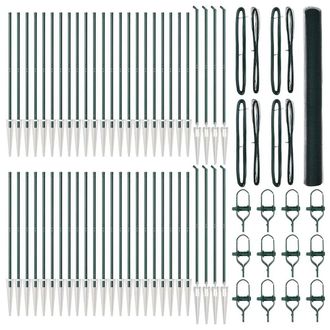 Berkfield Home Hexagon Fence Green 1.6x100 m Steel