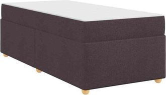 vidaXL Vidaxl - Estructura De Cama Con Colch&oacute;n Marr&oacute;n Oscuro 100 X 200 Cm Tela