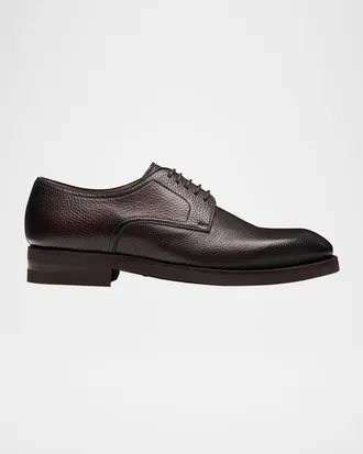 Magnanni Men & apos;s Melich III Grained Leather Rubber-Sole Derby Shoes