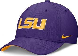 Nike LSU Classic Swooshflex Nike Mens Dri-FIT College Hat in Purple | NC0351LLSN-X2E