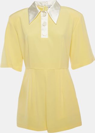 Rowen Rose Yellow Crepe Cady Playsuit