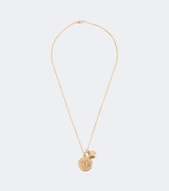 Saint Laurent Cassandre embellished chain necklace
