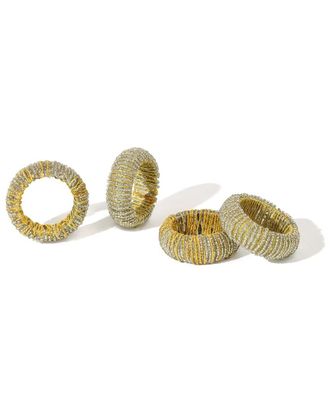 Tiramisu Set Of 4 Gilded Halo Napkin Rings