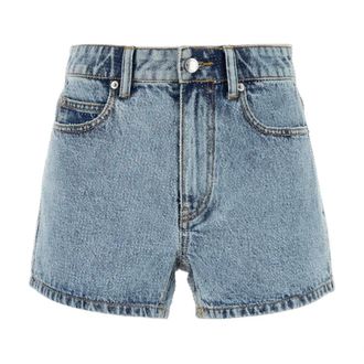 Alexander Wang Denim Shorts, female, Blue, W26, Denim Embellished Shorts