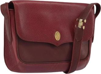 Cartier Pre-owned Cross Body Bags, female, Red, Size: ONE SIZE Pre-owned Vintage Leather Crossbody Bag