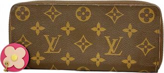 Louis Vuitton Brown Hot Pink Long Wallet (Bi-Fold) (Pre-Owned)