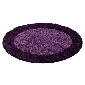 Nazar Rugs Alfombra shaggy bicolor para sal&oacute;n Lila-160x160