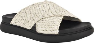 Calvin Klein Pacen Slide Sandal in White at Nordstrom, Size 8.5