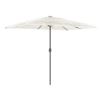 Berkfield Home Garden Parasol with Steel Pole White 300x200x250 cm | Size: 300 x 200 x 250 cm