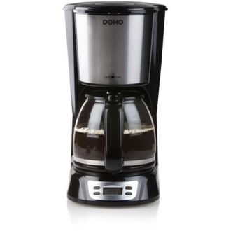 Domo Cafetera De Filtro Domo Do708k - 1000 W - 1,5 L - 12 Tazas - Pantalla Lcd - Temporizador 24 H - Negro Y Acero Inoxidable
