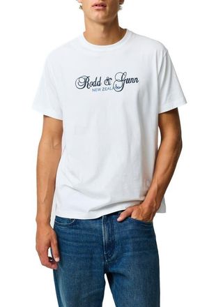 Rodd & Gunn Wendon Valley Embroidered Logo T-Shirt in Snow at Nordstrom, Size Xx-Large