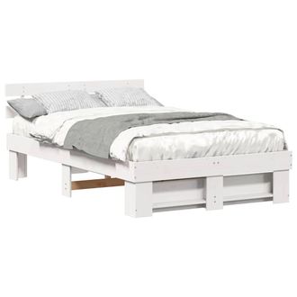 Berkfield Home Traditional with Headboard White 120 x 200 cm Pine wood