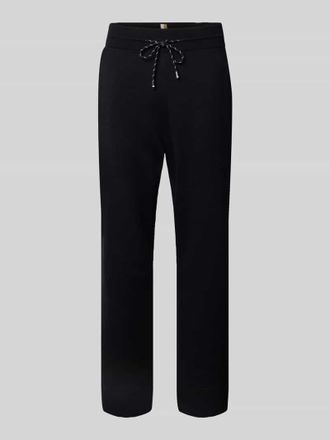 HUGO BOSS Regular Fit Sweatpants aus Baumwoll-Schurwoll-Mix Modell IDRICO in Black, Größe XXL
