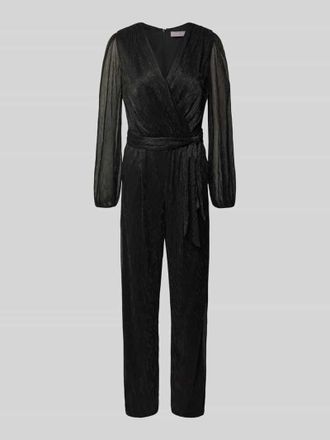 Christian Berg Cocktail Jumpsuit in Wickel-Optik in Black, Gr&ouml;&szlig;e 40