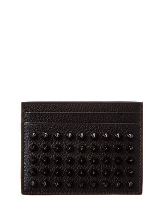Christian Louboutin Kios Studded Leather Card Holder