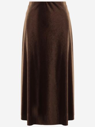 F.it stretch fluwelen rok