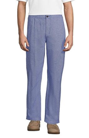 Lands End Linen Cotton E-Waist Pant in Pale Sapphire at Nordstrom, Size Xx-Large X 29