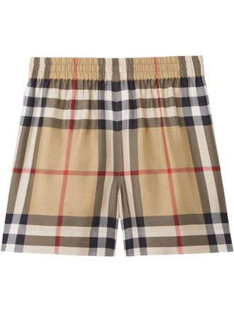 Burberry Geruite shorts - Beige