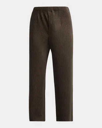 Homme Pliss&eacute; Issey Miyake Men & apos;s Pleated Straight Leg Pull-On Pants