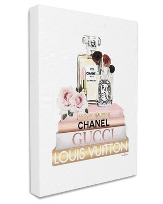 Stupell Industries Fashion Essentials With Iconic Glam Brands Stretched Canvas Wall Art By Amanda Greenwood